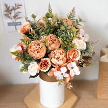 1/3 Stücke künstliche Pfingstrosen Mischblumen für Hochzeitsdekoration, Brautjungfernblumen, Schuldekorationen, Wohnzimmer-, Schlafzimmer-Vasedekorationen, Garten Outdoor Festivalparty, Geburtstagsfestdekoration