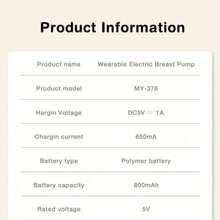 1pc Hands-Free Electric Wearable Breast Pump Wearable Electric Breast Pump Free Handheld Breast Milk Collector Electric Breast Pump Halloween Christmas Easter Gifts