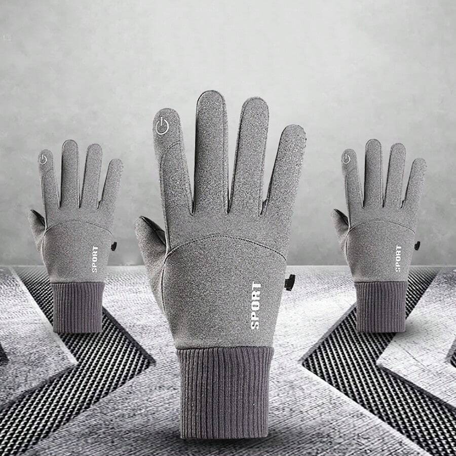 1 par de guantes deportivos a prueba de agua y térmicos con pantalla táctil para mujeres y hombres, perfectos para ciclismo, correr, conducir, senderismo, caminar y trabajar