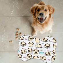 1 pezzo Tappetino per ciotole cibo per animali domestici, tappetino assorbente per cibo di cani e gatti, tappetino per ciotole impermeabile e antistrappo, tappetino facile da pulire per ciotole acqua e cibo di cani e gatti, accessori per animali domestici, tappetino pasti adatto per animali domestici sporcaccioni e che fanno molta confusione