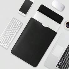 1pc Portable Multi-Function Laptop Sleeve Case, Fits 13/13.3/14/15/16 Inch Laptop, Tablet, IPad, Convenient Carrying Pouch, PU Notebook Protective Bag, Office Supplies Organizer