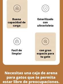 Arenero Ear Para Gatos Antiolores Puerta Palita Y Filtro - Morado Violeta - Ver 9