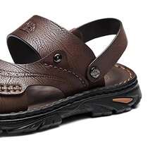 CAMEL CROWN Men's Sandals, Comfortable Soft Cowhide Leather, Breathable, Durable, Business Casual Sports Sandals For Spring And Summer. - Brown - View 4