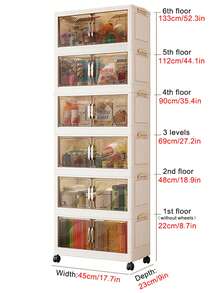 1 件 45 厘米/17.7 英寸宽储物柜，可折叠储物箱，家庭客厅玩具柜整理器，零食柜，厨房储物柜，圣诞礼物，储物盒，床下储物