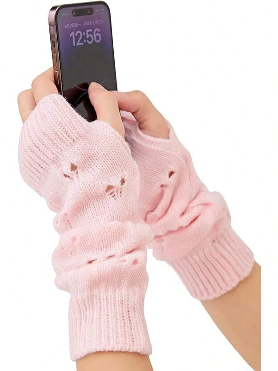 Fingerless Arm Warmers For Grunge Punk Style Accessories - Berwarna merah muda - View 1