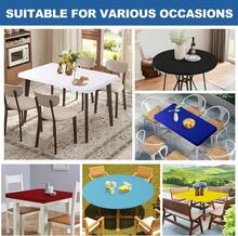 Square Fitted Table Covers 24x24 Inch-2 Pack Black Card Elastic Spandex Tablecloth-Small Stretch Folding Table Cloths Topper Cap For Kitchen Dining Picnic Patio Outdoor Party Tables - Black and White - View 8