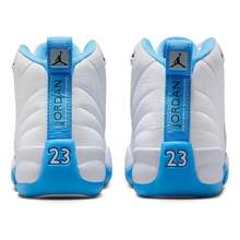 Big Kid's Jordan 12 Retro "Melo" White/University Blue (153265 112) - White - View 5