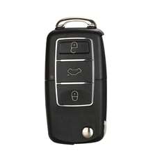 Carcasa plegable para llave remota con hoja sin cortar de 2/3/4 botones para VW Golf, Passat, Polo, Jetta, Touran, Bora, Sharan - Múltiples estilos - Ver 6