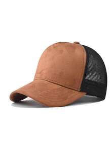 1 pieza Gorra de béisbol tipo snapback de estilo fashionable unisex con protección solar ajustable para uso al aire libre, fiesta en la playa, casual, mezcla de poliéster, color degradado, primavera, verano, otoño