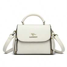 KAIDIFEINIROO Bolsos y carteras de mujer de tapa abatible de bicapa, de alta calidad, de moda, tipo bandolera, de lujo y casual, bolsos de mensajero de hombro de alta calidad