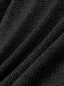 Black Sexy Stacked V Neck Backless Knit Mini Dress 2025 Women Summer Sleeveless Beach Cover Up Vacation Outfit - 黑色 - 查看 8