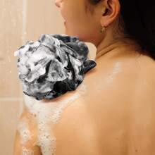 12 Pcs Travel Size Loofah Individually Wrapped, Small Shower Puff Bath Sponge Pouf Ball Bulk Mesh Bath Puff Mini Loofah Sponge With Case Bulk For Shower Care(Black) - Black and White - View 7