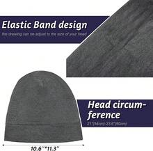 4 Pieces Satin Lined Sleep Cap For Men Women Elastic-Designed Sleeping Hair Satin Lined Bonnet Hair Cover(Black, Navy Blue, Dark Gray And Light Gray) - Multicolor - View 2