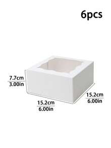 3 قطع/6 قطع/12 قطعة علبة كيك مع نافذة شفافة، علبة مافن، علبة تغليف كب كيك ورقية، علبة طلب الخبز، علبة تارت، علبة معجنات، علبة تغليف بسكويت وكيك، علبة مافن، علبة معجنات، كيك بشكل نجمة الثلج - أبيض - مشاهدة 20
