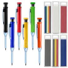 Metal Long Head Deep Hole Carpenter Pencil. Professional Engineering Carpenter Pen. Quick Drying Pencil. 2.8MM Refill. Suitable For Carpentry Decoration Design. This Is The Best Gift For Carpentry Decoration Designers! Student Stationery. - Multicolor - View 8