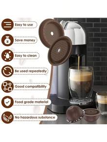 9pc Refillable Coffee Capsules For  Vertuo Pods Replacement - Chocolate Brown - View 5