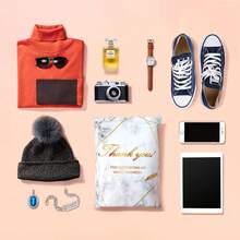 100pcs Fun Gift Express Packaging Bag 14.8 * 9.8 Inches,Bolsas De Empaque,Shipping Bags, Waterproof And Self Sealing Multi-Purpose Express Bag, Used For Self-Adhesive Bags In Offices, Gift Mailing,Transportation Back To School - đá cẩm thạch - Xem 5