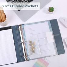 Neww  3 Ring Binder  Clipboard, 2 Inch Heavy Duty Binder, PU Clipboard Binder  Notepad & 5 Dividers  10 Pockets, Labels, Clipboard Folder Great For School Office(Fit Letter Sized Paper) - Blue Letter Size - 2 Inch - View 2