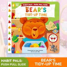 beartale Interactive Flip-Up Story Book, Animal Daily Activities Picture Book (Rooster Waking Up, Kitten Washing Face, Hippo Brushing Teeth, Bear Tidying Room), Suitable For 3-6 Years Old Children, Montessori Quiet Travel Toy, Pre-School Enlightenment And Bedtime Reading - Multicolor - View 21