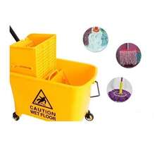 20L Cubeta Trapeador Amarilla Con Exprimidor Limpieza - Amarillo - Ver 6