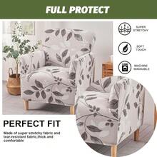 Local Delivery - Banquet Armchair Slipcover Printed Chair Covers With Arms Stretch Club Chair Slipcover Soft Armchair Sofa Covers Anti-Slip Furniture Protector For Dogs Pets Home Living Room Decor, 14 - A1 - 查看 5
