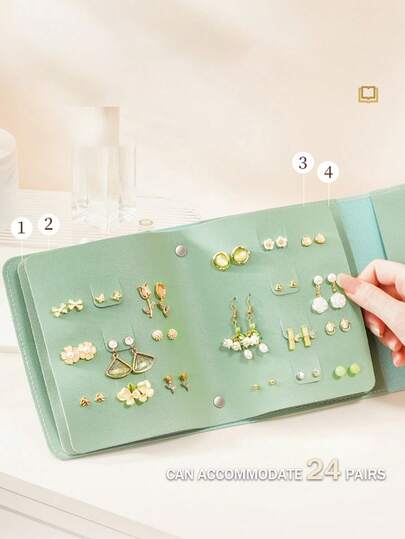 1pc Multifunctional Compact Jewelry Roll Bag, Portable Travel Jewelry Organizer With Safety Zipper Closure, Compartments For Earrings, Necklaces, Rings, Bracelets And Protective Padding, Lightweight And Foldable, Ideal For Women, Brides, Bridesmaids, Travelers, Vacations, Parties, Holiday Gifts, Bridal Shower Gifts, Daily Use And On-The-Go,Travel Essential