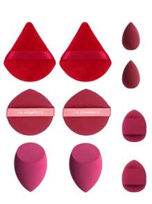 10pcs Makeup Sponges, Multi-Functional Makeup Tools, Beauty Makeup Sponges For Blending BB Cream, Foundation, Loose Powder To Create Flawless Makeup Base, Can Also Be Used With Concealer, Blush, Eyeshadow, Expands When Wet, Latex-Free, Suitable For All Skin Types