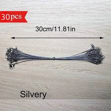 30pcs Professional Fishing Steel Wire Saltwater Fishing Leader Line