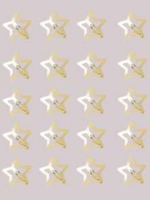 20pcs Star Shaped Hair Clips, 2000s Y2K Snap Barrettes Non-Slip Star Hair Clips, Gold Metal Hair Accessories Suitable For Girls And Women Street Style, Head Accessories, Hairpin - Gold - View 3