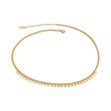 1 件 18k 镀不锈钢流苏项链，时尚女士珠宝 - 彩色 - 查看 4