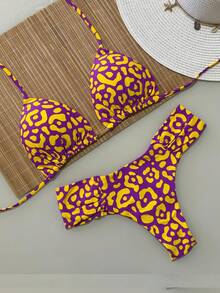 Triangle Bikini With Double Butterfly String Panties In Various Colors - Jirafa - Ver 1