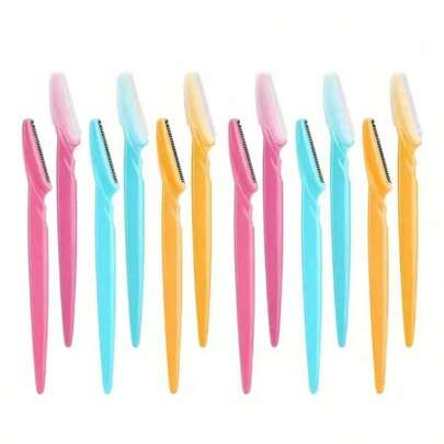 60/50/40/30/20/12/5件装便携式脱毛套装，男女通用，面部毛发修剪器，眉毛修剪器，皮肤柔滑工具，带保护箔刀片，赠品，旅行，平价好物，旅行必备