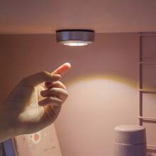 1pc/4pcs/10pcs Round Touch Sensor Lamp, Touch Control Nightlight, Suitable For Wardrobe, Cabinet, Kitchen, Living Room, Hallway, Passage