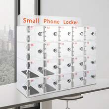 HOHOBLA Cell Phone Storage Locker, 20 Slots Acrylic Material With Door Locks And Keys, Cell Phone Storage Box With Lock,Cell Phone Lockers For Employees,Wall-Mounted Cabinet Pocket Office Classroom Gym Box - As Shown In the Figure - View 9