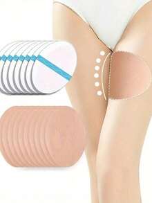 سادات الفخذ لمنع الاحتكاك, مصنوعة من مادة TPU وقماش غير منسوج لاصق شفاف وغير مرئي, شريط واقي مقاوم للتآكل للفخذ الداخلي, رقع جسم قابلة للتنفس مضادة للعرق لمنع الاحتكاك مريحة للارتداء أثناء الجري والدراجة والرياضة