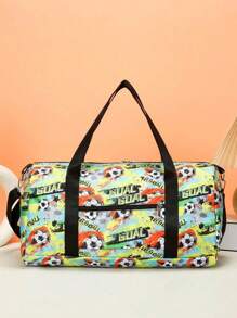 3PCS Back To School Backpack Travel Bag, Fashionable And Casual Cute Cartoon Football Print Travel Bag, Including Chest Bag, Luggage Bag, Clothing Storage Bag, Large Capacity Combination Bag. Suitable For Daily School, Very Suitable For Campus, Class, Photo, And Birthday Gifts For Friends. Suitable For Daily Business Trips, Outdoor Travel, Going Out, Outdoor Leisure Sports And Other Daily Use. Zipper And Print Positions Are Random.