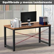 FBXGT Escritorio Minimalista, Escritorio para Computadora, Escritorios Modernos, Escritorio de Madera, Escritorio Oficina Fácil de Montar, Adecuado para Estudiar, Trabajar, Jugar Juegos (100*60*75 CM) - 100*60*75 cm - Ver 6