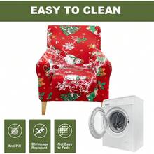 Local Delivery - Banquet Armchair Slipcover Printed Chair Covers With Arms Stretch Club Chair Slipcover Soft Armchair Sofa Covers Anti-Slip Furniture Protector For Dogs Pets Home Living Room Decor, 14 - 44 - 查看 5