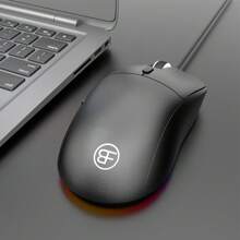 Souris de jeu filaire avec boutons programmables, souris optique avec éclairage LED, convient aux ordinateurs portables/de bureau/souris avec uniquement des connexions filaires
