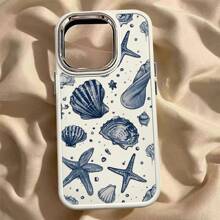 Silicone Phone Case With Metal Frame And Drop Protection Blue Marine Life Pattern Applies To XR XS AMX 11 12 13 14 15 16 PRO MAX
