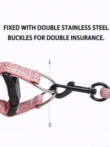 1 对可调节狗背带（带牵引绳）
