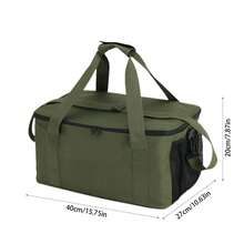 Quanjun Extra Large Storage Camping Bag,Tactical Duffle Bag With Zippers And Handles,Travel/Outdoor With 3 Dividers,Picnic Camping Organizer,Multi-Functional Duffel Bag For Camping/Sports/GYM - Green - View 4