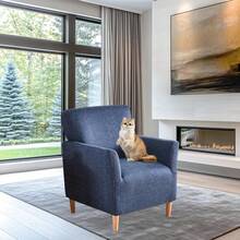 Local Delivery - Banquet Armchair Slipcover Printed Chair Covers With Arms Stretch Club Chair Slipcover Soft Armchair Sofa Covers Anti-Slip Furniture Protector For Dogs Pets Home Living Room Decor, 14 - 15 - 查看 5