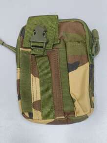 Sac de taille de téléphone durable Sac banane tactique Camouflage Pack de sport extérieur Course Pochette de rangement multifonctionnelle