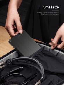 UnionSine Ultra Slim Portable External Hard Drive (320GB-1TB) - USB 3.0 With 120MB/S High-Speed Data Transfer For Laptop, PC, Apple Computers, And Major Gaming Consoles - 2.5" Compact HDD For Gaming, Work, Photos, Travel - Plug & Play - Black - View 7