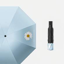 Paraguas, paraguas plegable, sombrilla, paraguas manual, parasol, paraguas de 8 varillas, paraguas manual anti-ultravioleta, paraguas de moda, paraguas plegable a prueba de viento con mango recto, paraguas plegable manual de alta calidad, 1 paraguas pequeño plegable, paraguas de viaje multifuncional con estampado de margaritas, a prueba de lluvia y viento, a prueba de sol y anti-ultravioleta, imprescindible para la escuela, viajes al aire libre portátiles, con patrón de letras, imprescindible para el entretenimiento familiar al aire libre, adecuado para la escuela, la oficina, el hogar, viajes (rosa, negro, verde, azul, azul marino) - Azul - Ver 1