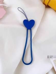 1 件硅胶小心形手机挂绳，可爱花朵短手机带，防摔手机配件 - 彩色 - 查看 8