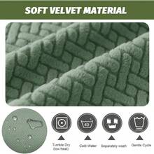 Local Delivery - Banquet Armchair Slipcover Printed Chair Covers With Arms Stretch Club Chair Slipcover Soft Armchair Sofa Covers Anti-Slip Furniture Protector For Dogs Pets Home Living Room Decor, 14 - T-jacquard Green - 查看 3