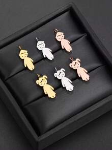 1 件定制不锈钢男孩和女孩儿童吊坠项链，个性化手工 DIY 雕刻名字/家庭项链