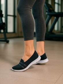 Women's Black Pink Olimpikus Walking Running Training Sneakers 34 To 40 - màu đen - Xem 2